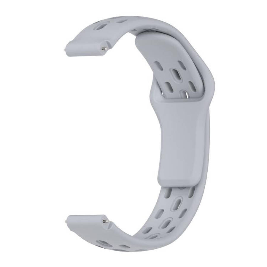 For Huawei Band 11 / Band 11 Pro Reverse Buckle Flat Perforated Breathable Silicone Watch Band(Grey)