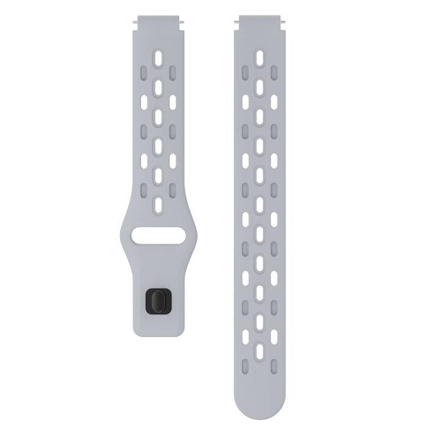 For Huawei Band 11 / Band 11 Pro Reverse Buckle Flat Perforated Breathable Silicone Watch Band(Grey)