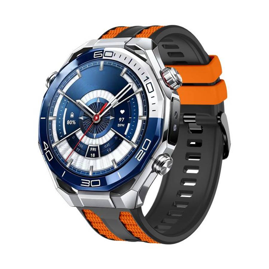 For Huawei Watch GT 5 Pro 46mm Spring Bar Style PC Watch Case Integrated Two Color Silicone Watch...