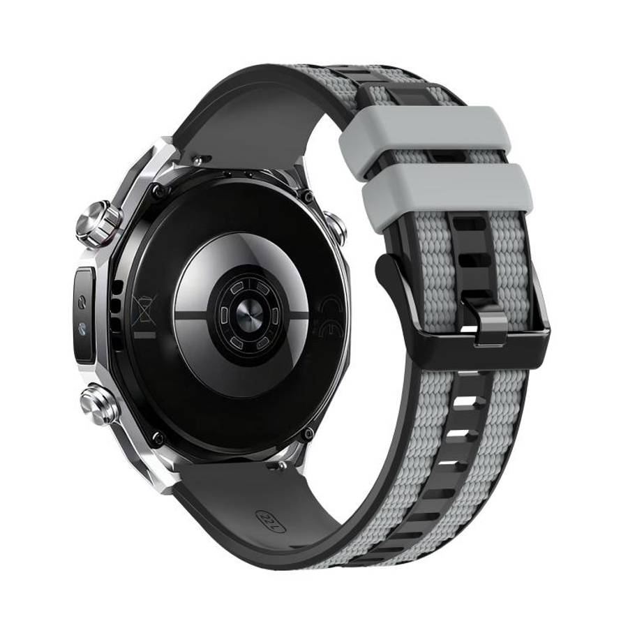 For Huawei Watch GT 5 Pro 46mm Spring Bar Style PC Watch Case Integrated Two Color Silicone Watch...