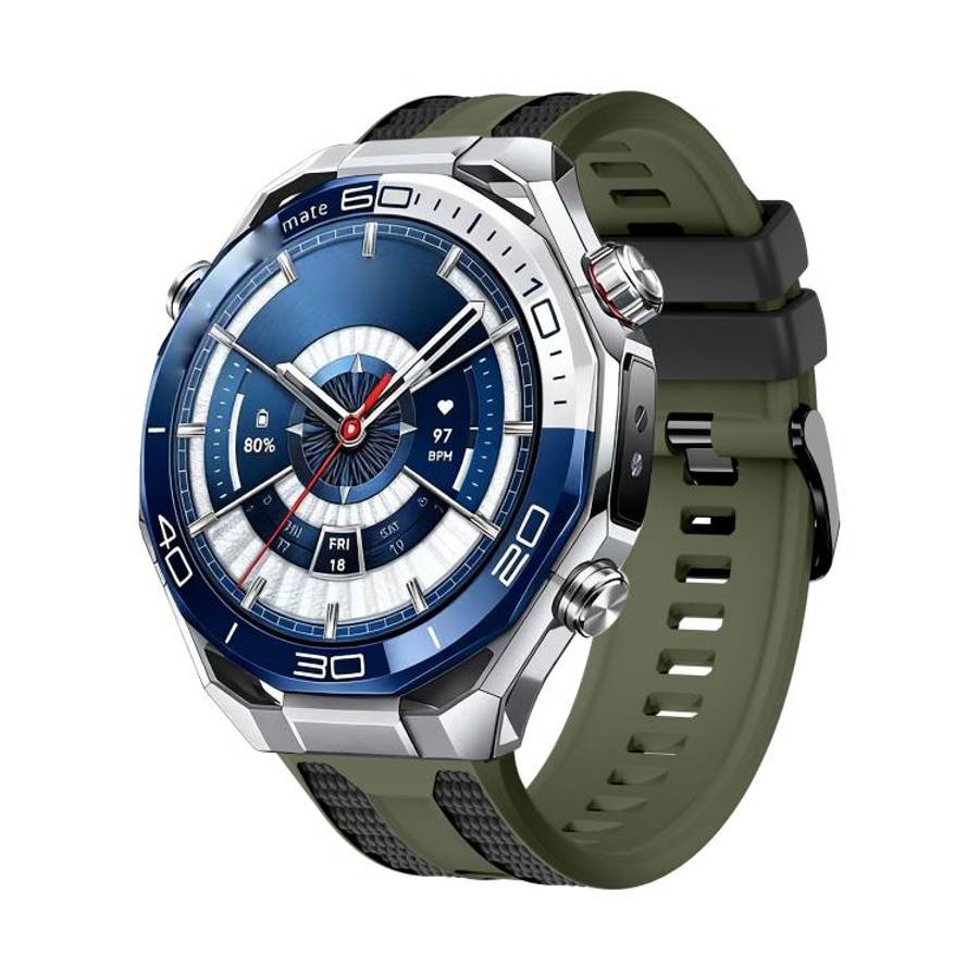 For Huawei Watch GT 5 Pro 46mm Spring Bar Style PC Watch Case Integrated Two Color Silicone Watch...
