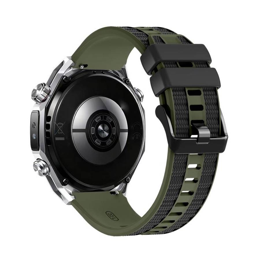 For Huawei Watch GT 5 Pro 46mm Spring Bar Style PC Watch Case Integrated Two Color Silicone Watch...