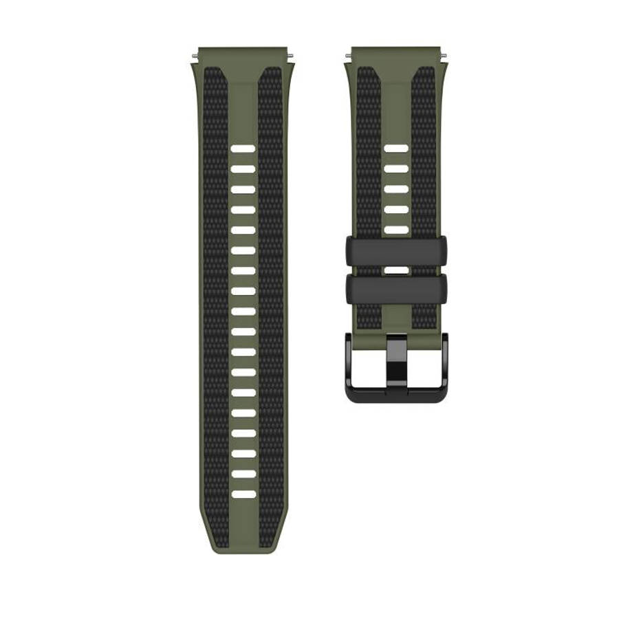 For Huawei Watch GT 5 Pro 46mm Spring Bar Style PC Watch Case Integrated Two Color Silicone Watch...