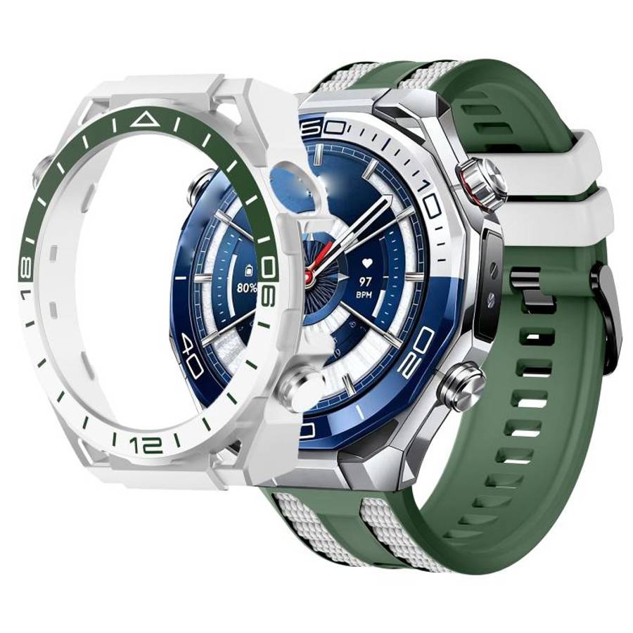 For Huawei Watch GT 5 Pro 46mm Spring Bar Style PC Watch Case Integrated Two Color Silicone Watch...