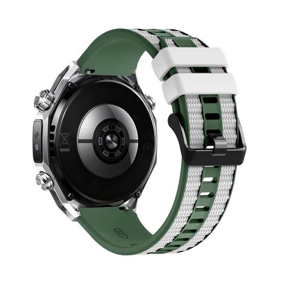 For Huawei Watch GT 5 Pro 46mm Spring Bar Style PC Watch Case Integrated Two Color Silicone Watch...