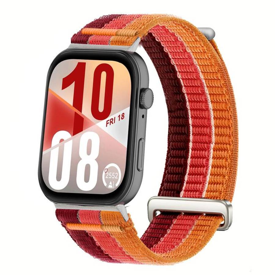 For Huawei Watch Fit 5 / Fit 5 Pro / Fit 4 Double-Link Cloud-Feel Breathable Nylon Loop Metal Hea...