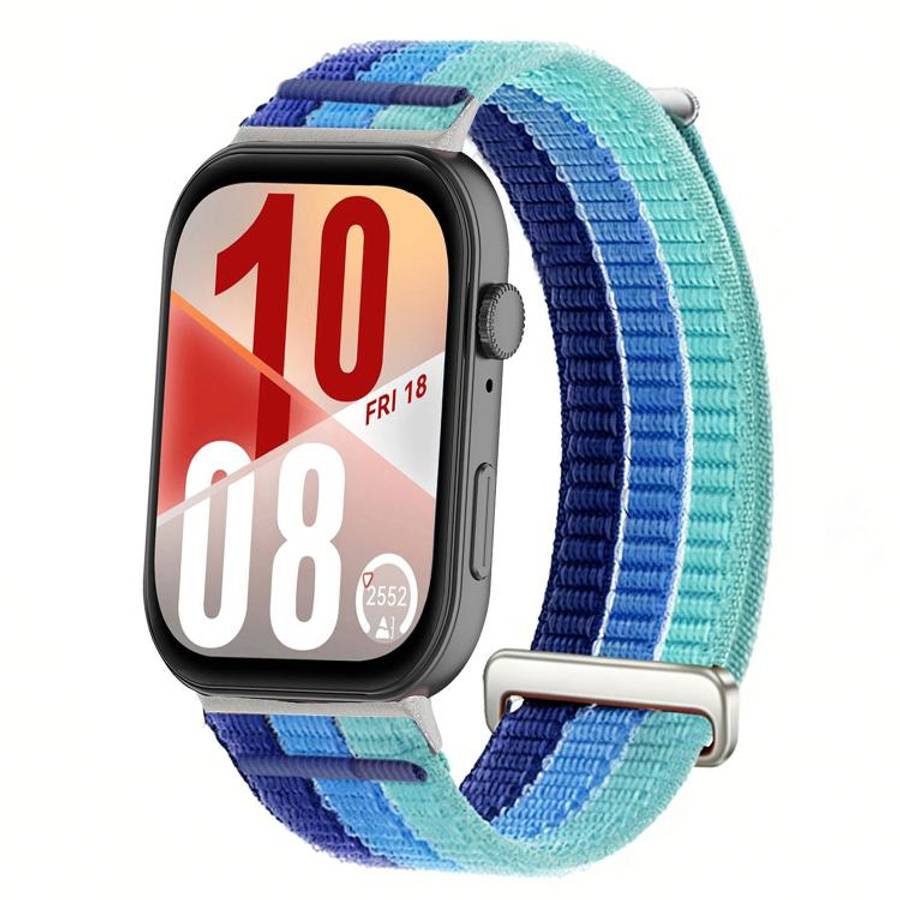 For Huawei Watch Fit 5 / Fit 5 Pro / Fit 4 Double-Link Cloud-Feel Breathable Nylon Loop Metal Hea...