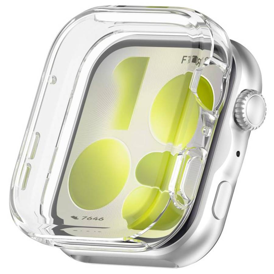 For Huawei Watch Fit 5 Pro Electroplated TPU Full Coverage Watch Protective Case(Transparent)
