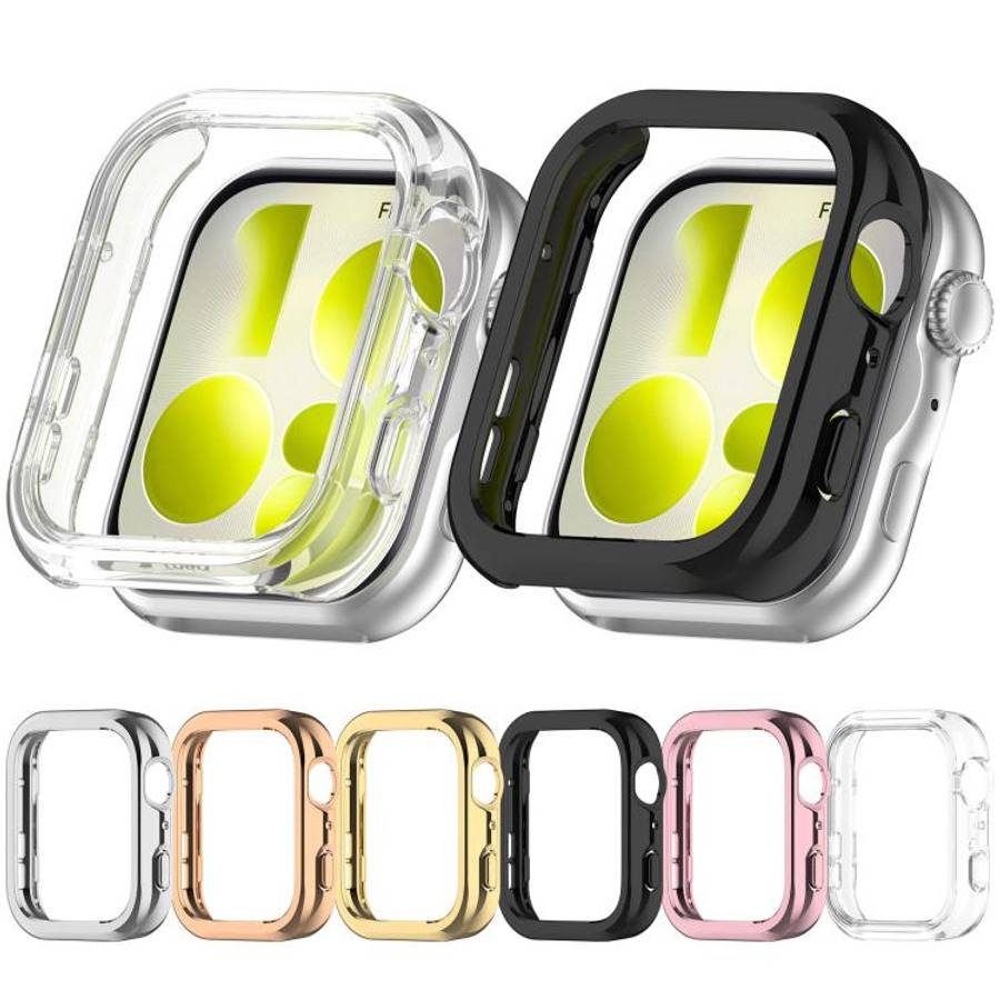 For Huawei Watch Fit 5 Pro Half Coverage Hollow PC Watch Protective Case(Black)