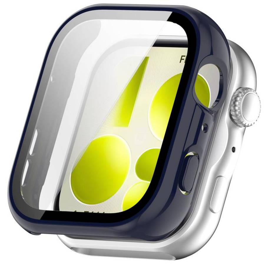 For Huawei Watch Fit 5 Tempered Film Integrated PC Watch Protective Case(Ink Blue)