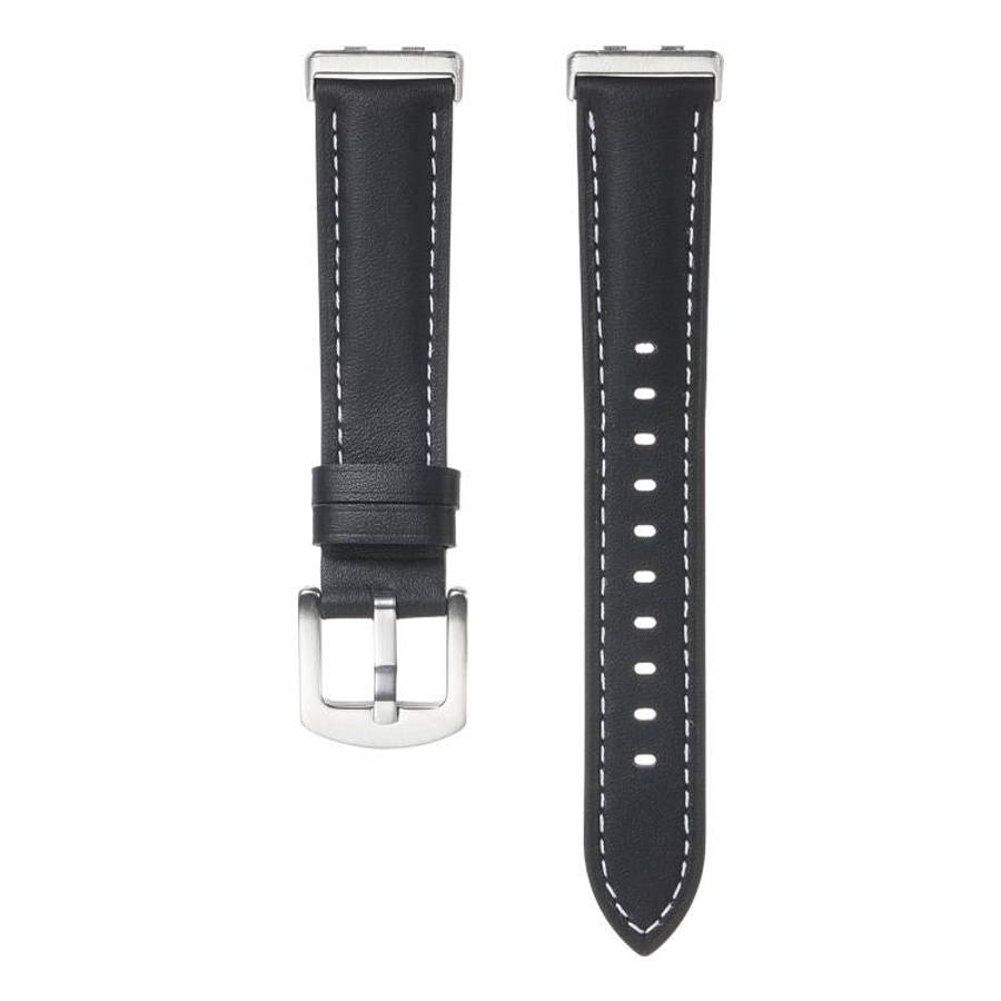 For Huawei Band 11 / Band 11 Pro Plain Genuine Leather Watch Band(Black)
