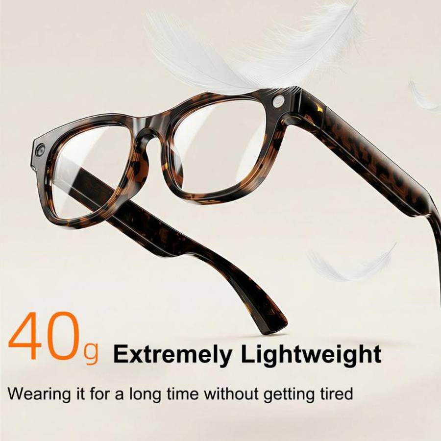 G600Pro 13MP AI Smart Glasses, Support Bluetooth Call / Intelligent Translation(Tortoiseshell Color)