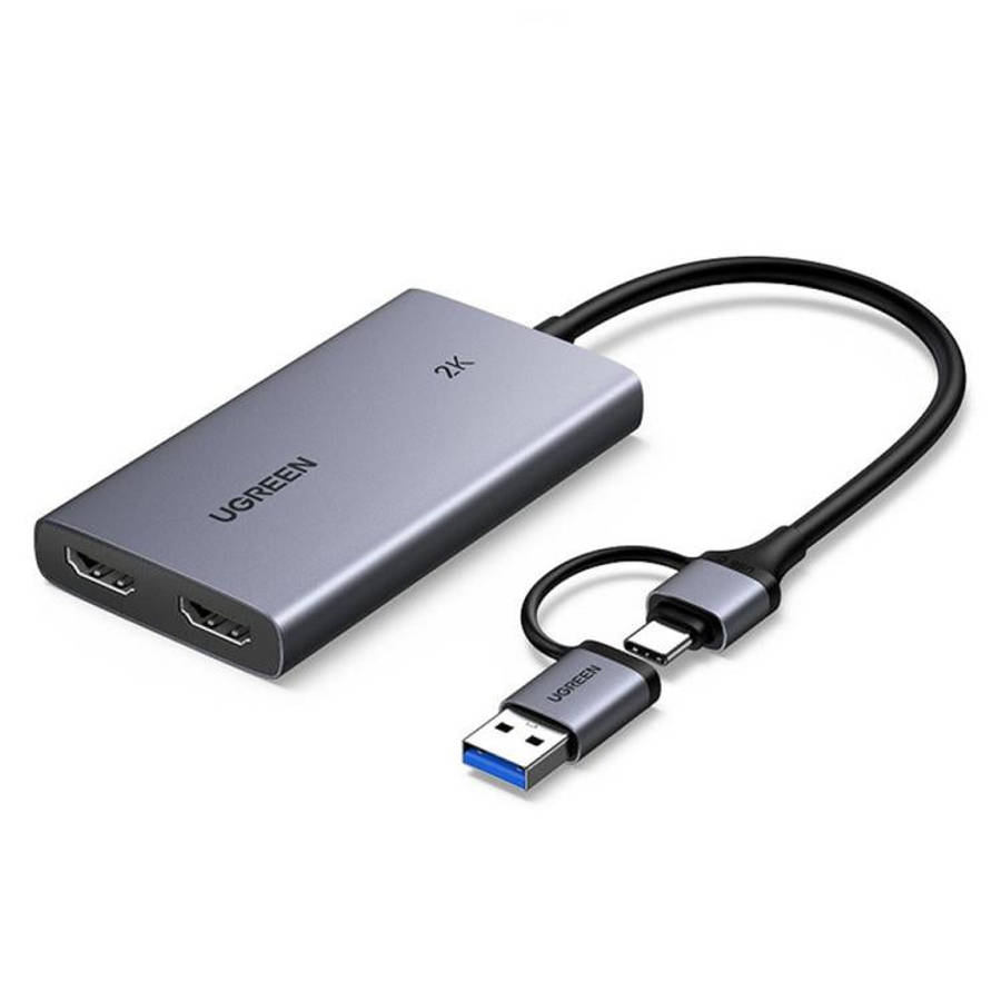UGREEN CM726-25773 With 4K HD Loop Out USB A / USB C 2 in 1 2K / 30Hz Video Capture Card