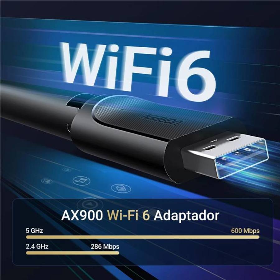 UGREEN CM763-35265 Dual Band 2.4G / 5G Wireless Network Card AX900 USB WiFi6 Adapter