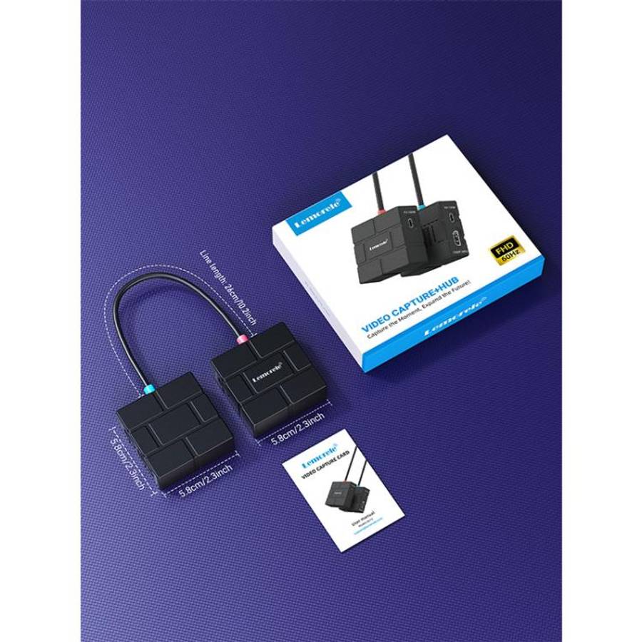 Lemorele AC12 Mini HDMI Capture Card, Type-C Low Latency Loopout Plug and Play
