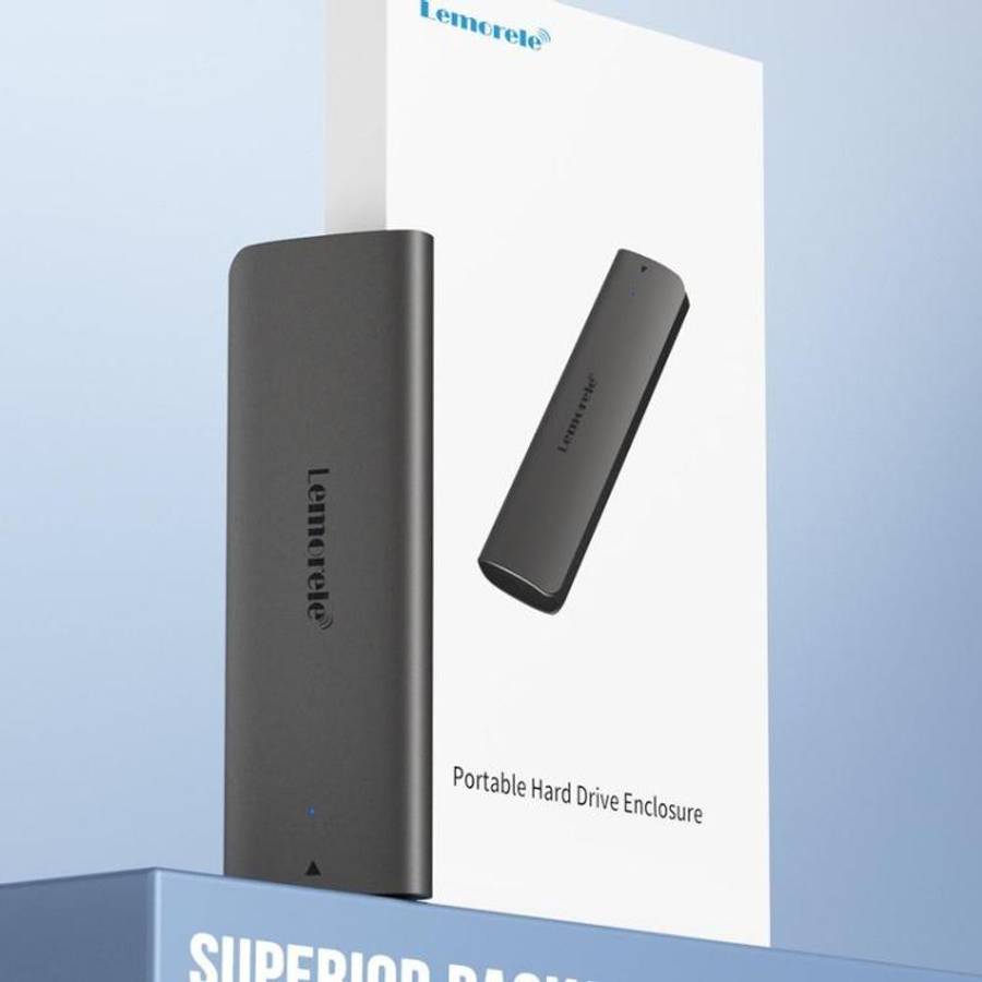 Lemorele SD1L M.2 NVMe SSD Enclosure Type-C 10Gbps Portable External Case