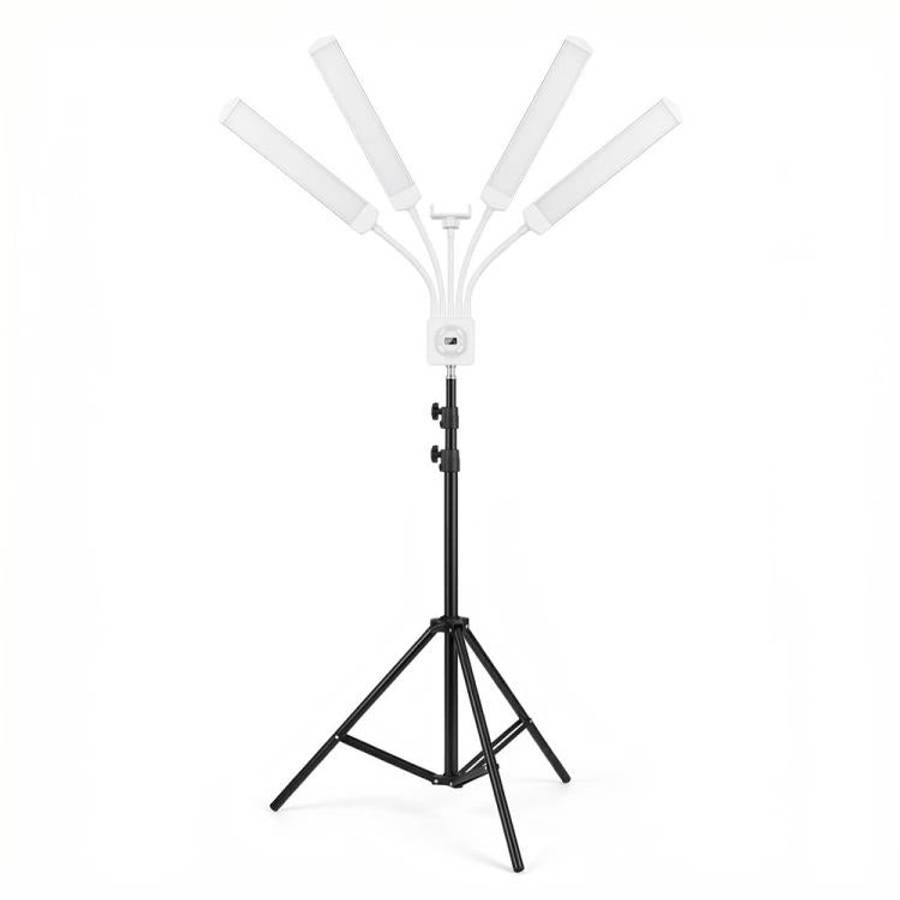 HD-150XJ 3200K-5600K Adjustable Remote Control 65W LED Photography Light 4-Arm Fill Light, Plug:U...