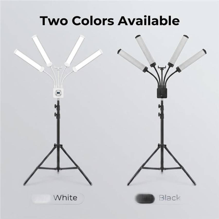 HD-150XJ 3200K-5600K Adjustable Remote Control 65W LED Photography Light 4-Arm Fill Light, Plug:E...