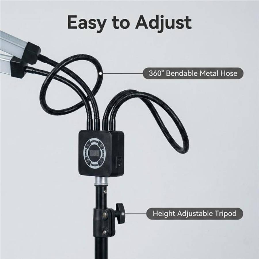 HD-150XJ 3200K-5600K Adjustable Remote Control 65W LED Photography Light 4-Arm Fill Light, Plug:U...