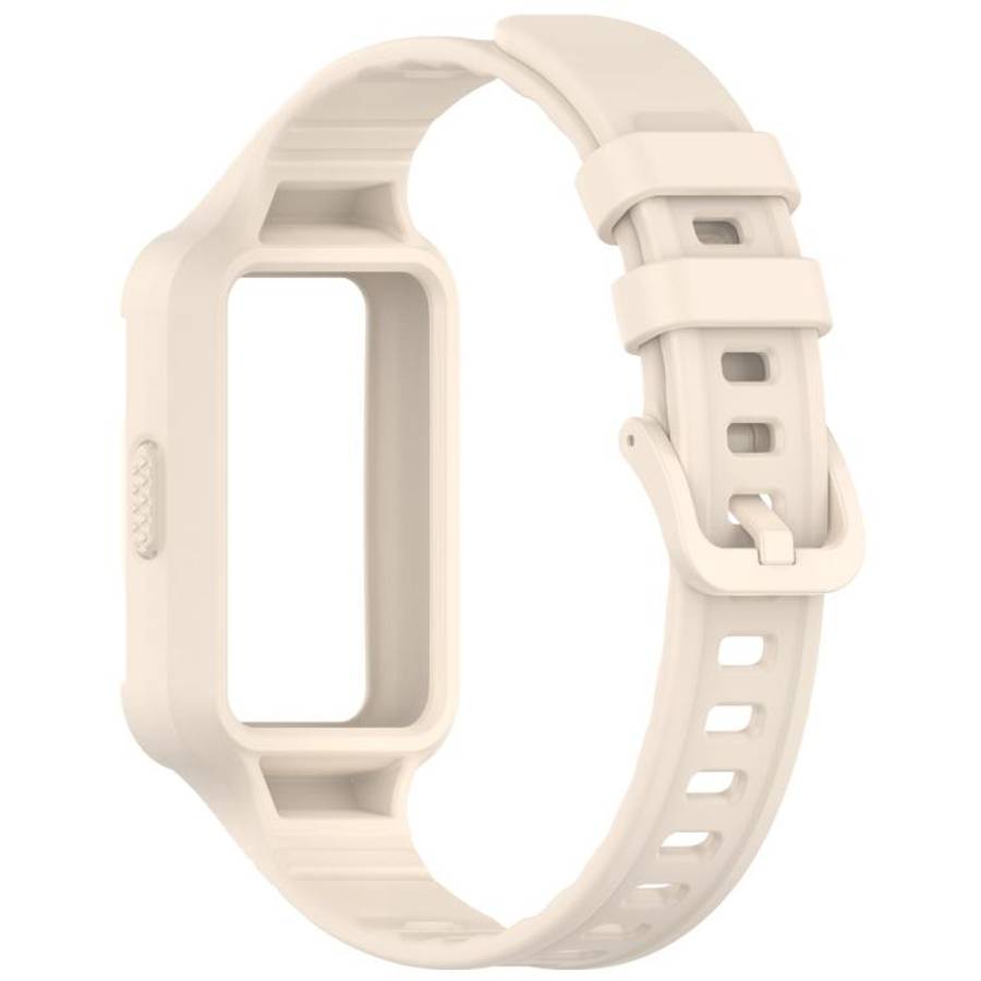 For Huawei Band 11 Pro / 11 Pro NFC Integrated Armor Solid Color Silicone Watch Band(Starlight)