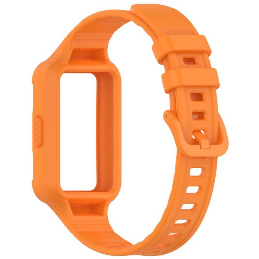 For Huawei Band 11 Pro / 11 Pro NFC Integrated Armor Solid Color Silicone Watch Band(Orange)