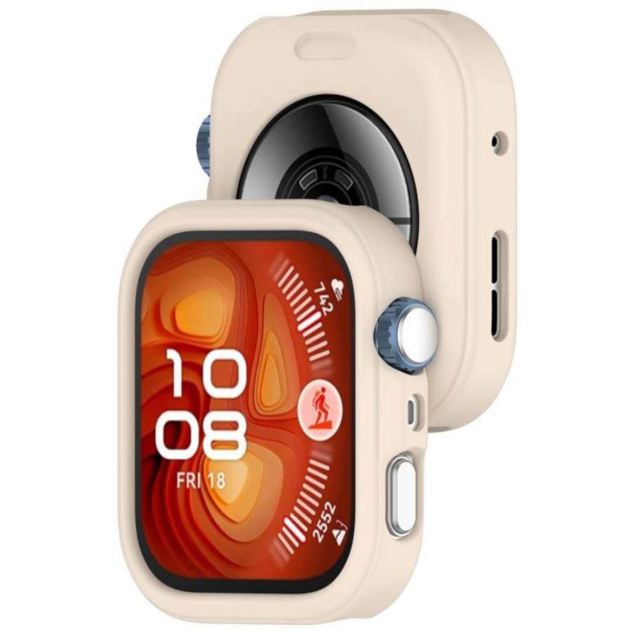 For Huawei Watch Fit 5 Pro Silicone Watch Protective Case(Ivory White)
