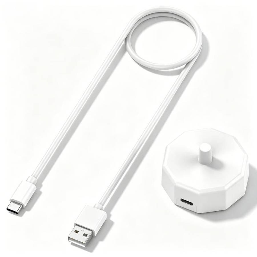 For AquaSonic Black / Vibe Pro Smart Toothbrush Charging Cable Charger Base(White)