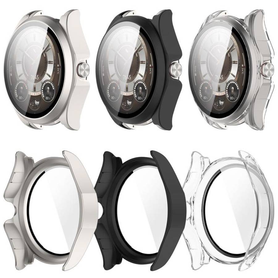 For Huawei Watch Buds 2 Tempered Glass Film Integrated PC Watch Protective Case(Matte Black)