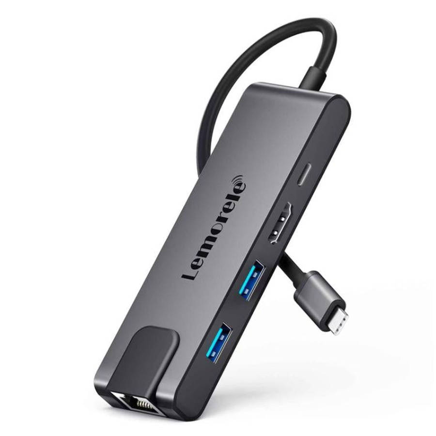 Lemorele TC24L 5 in 1 Docking Station 4K Ultra Display Fast Transfer 100W PD Adapter