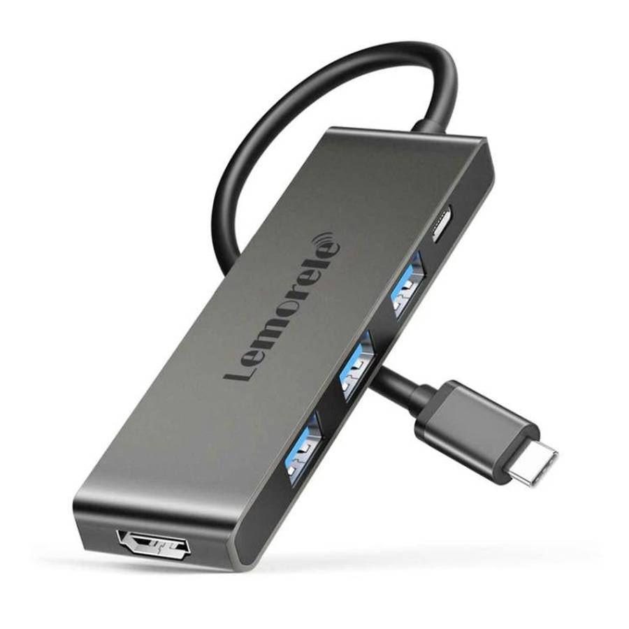 Lemorele TC22L 5 in 1 Docking Station 4K Output Ethernet 100W PD Laptop Connector