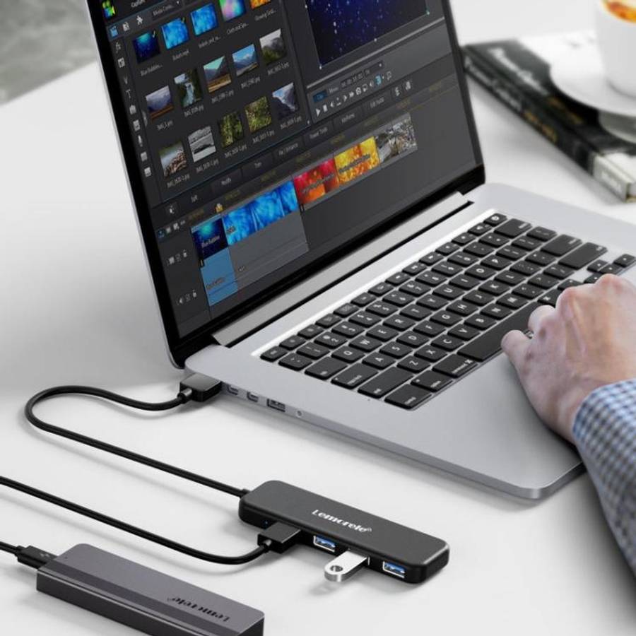 Lemorele TC55 4-In-1 Type-C Hub HDMI-compatible 100W PD Adapter