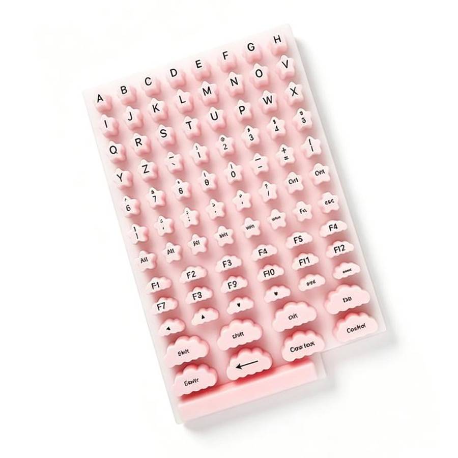Keycaps for Typing with Long Nails(Pink)