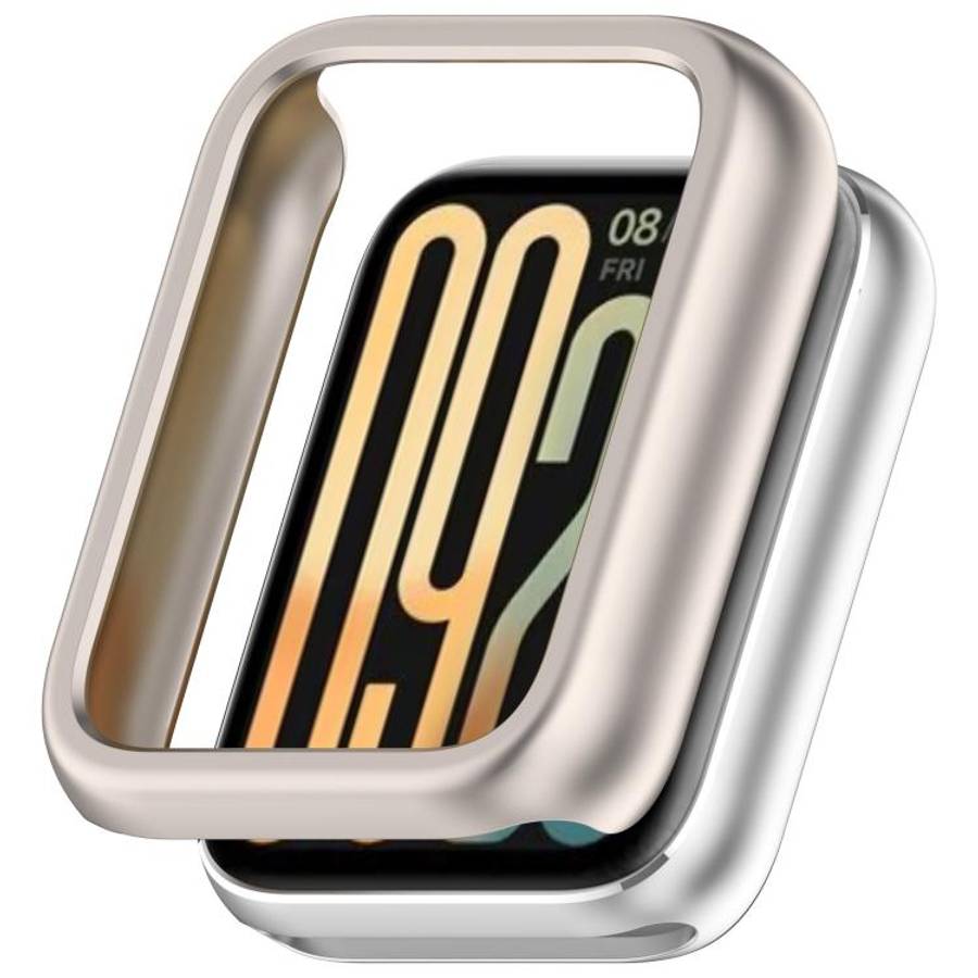 For Xiaomi Smart Band 10 Pro Half Coverage Hollow PC Watch Protective Case(Starlight)
