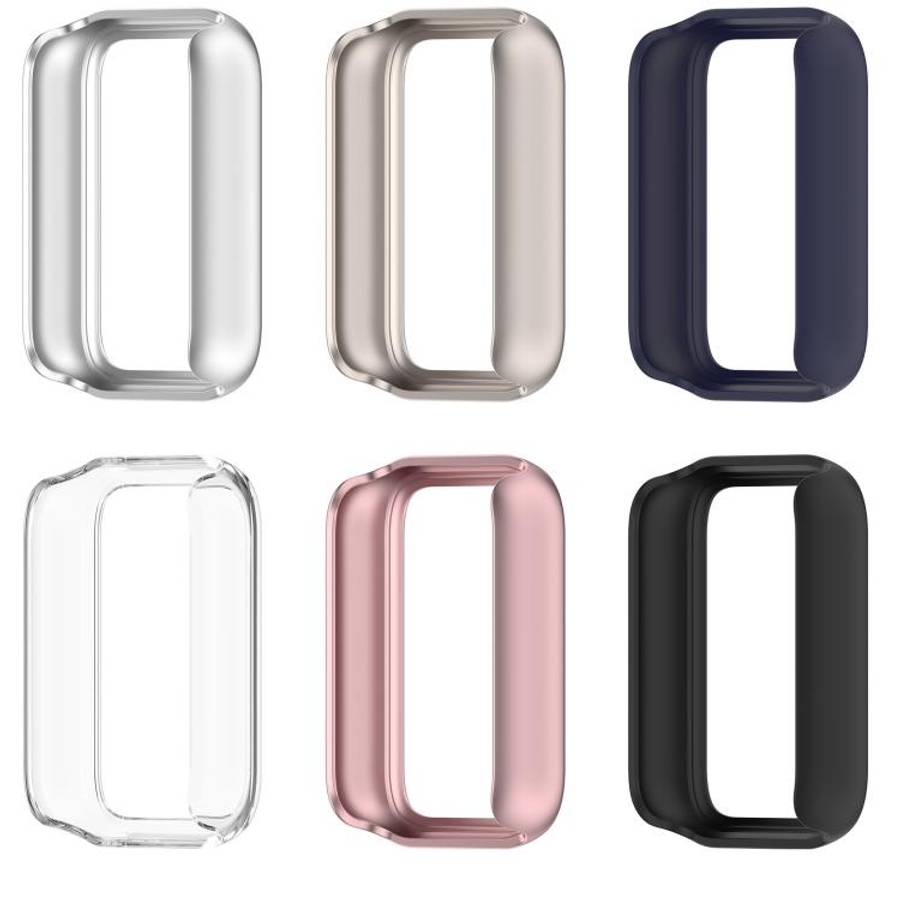 For Xiaomi Smart Band 10 Pro Ceramic Half Coverage Hollow PC Watch Protective Case(Transparent)
