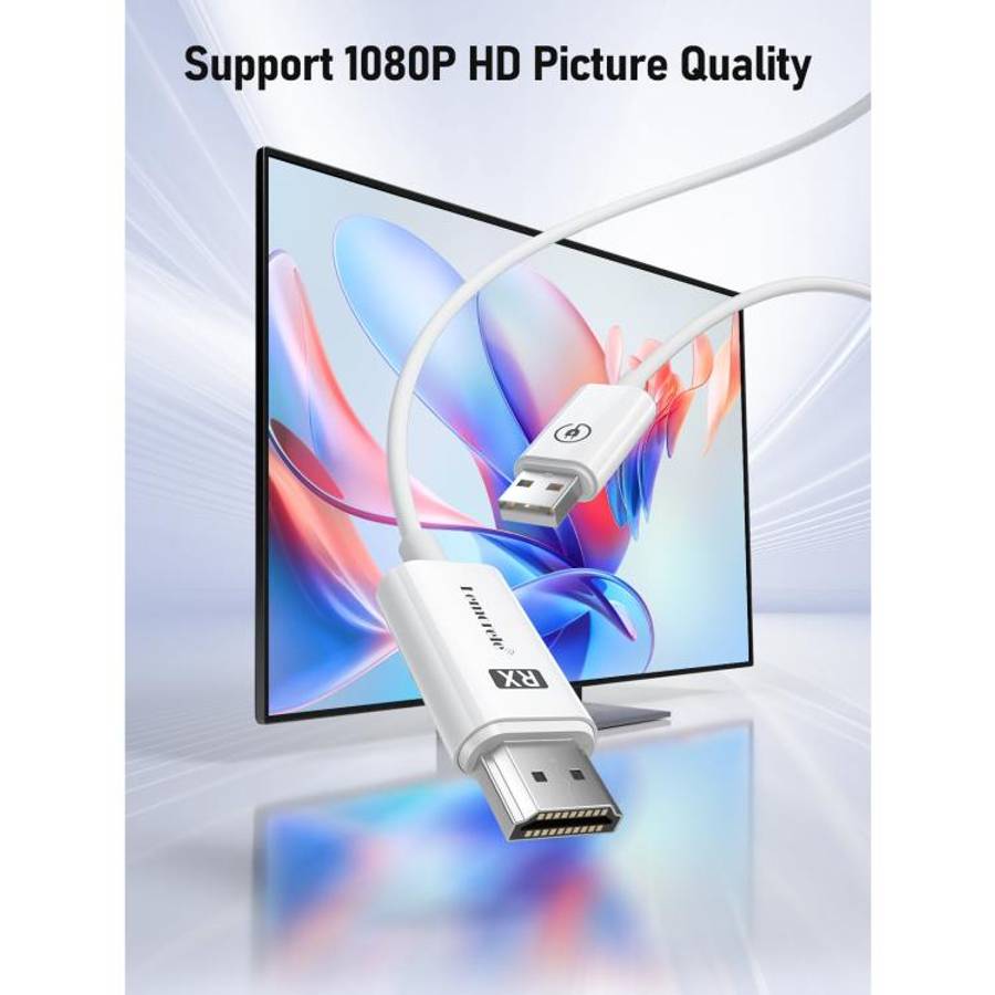 Lemorele P100 HDMI-compatible Wireless Transmitter Set 1080P 5GHz WiFi 50M Long Range Adapter