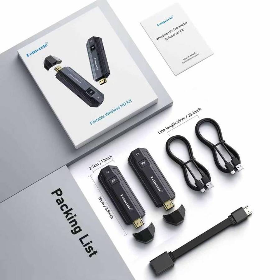 Lemorele P50 1 Receiver 8 Transmitters HDMI-compatible Wireless Set 4K 50M WiFi Presentation Adapter