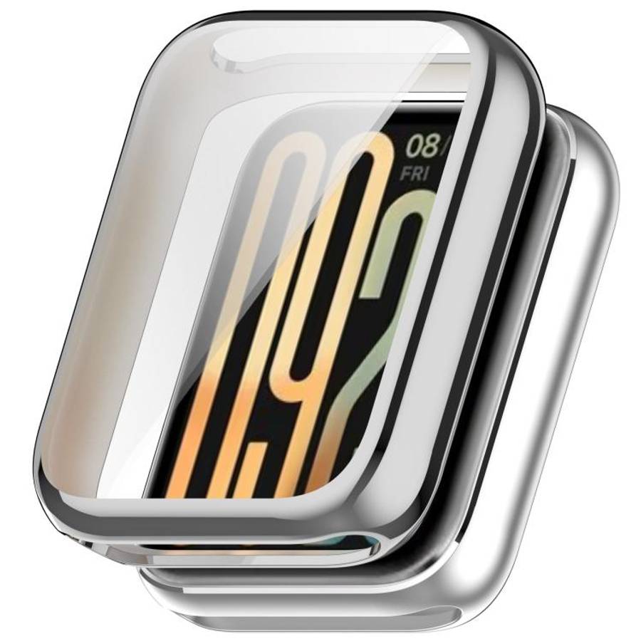 For Xiaomi Smart Band 10 Pro Electroplated TPU Full Coverage Watch Protective Case(Silver)