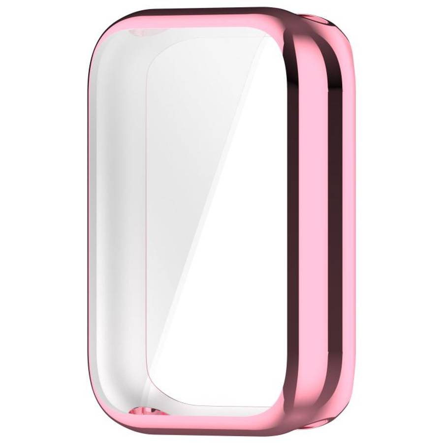 For Xiaomi Smart Band 10 Pro Ceramic Electroplated TPU Full Coverage Watch Protective Case(Pink)