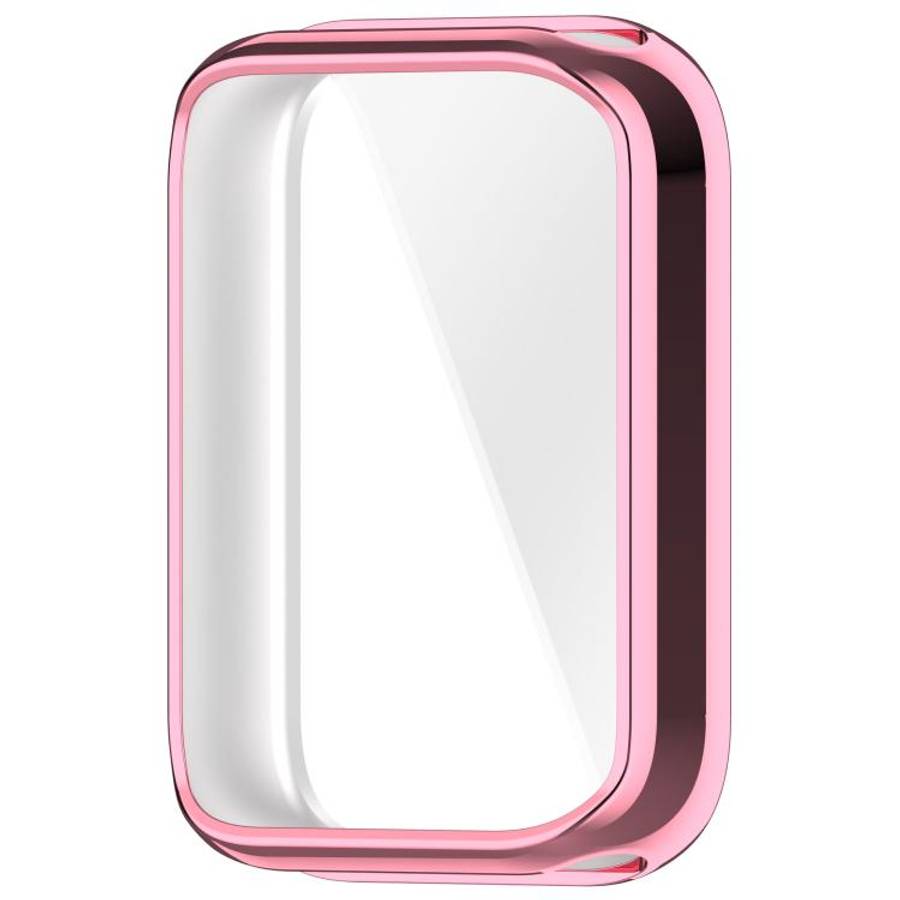 For Xiaomi Smart Band 10 Pro Ceramic Electroplated TPU Full Coverage Watch Protective Case(Pink)