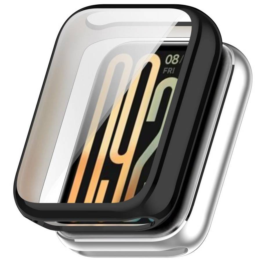 For Xiaomi Smart Band 10 Pro Ceramic Electroplated TPU Full Coverage Watch Protective Case(Black)