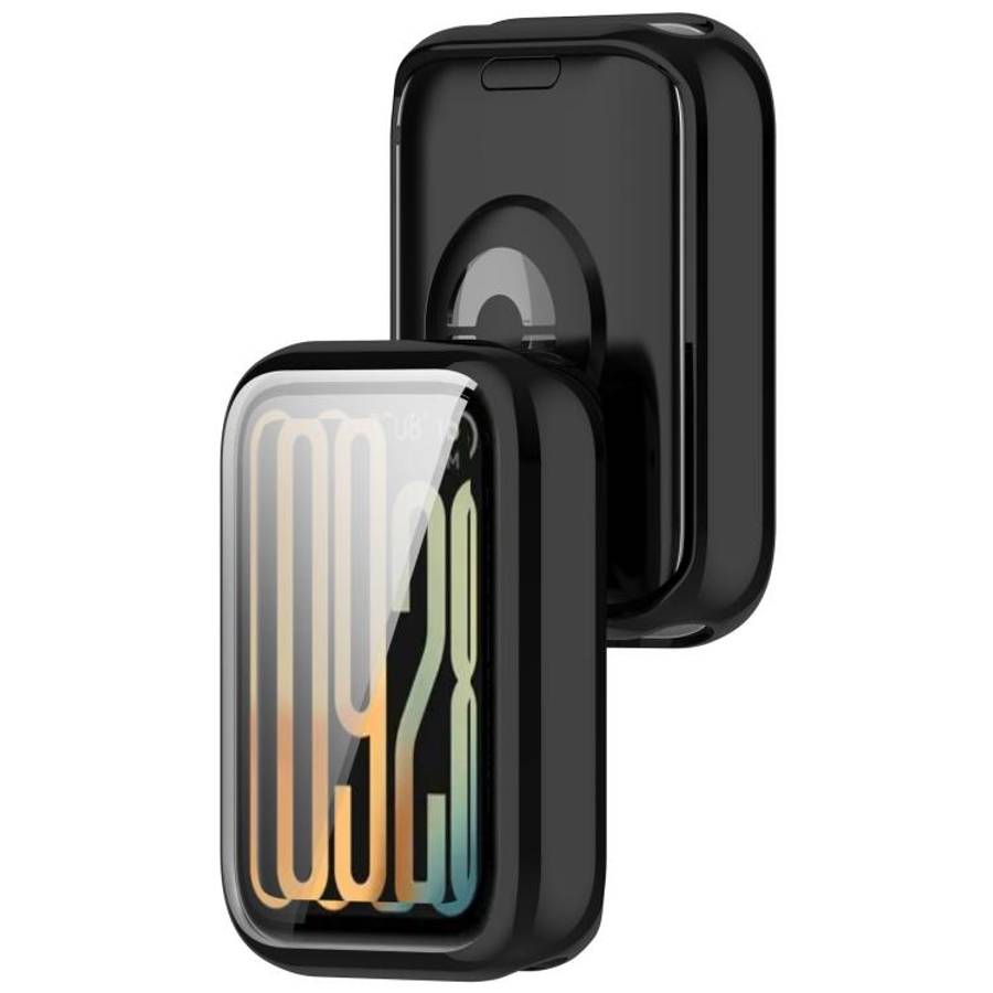 For Xiaomi Smart Band 10 Pro Ceramic Electroplated TPU Full Coverage Watch Protective Case(Black)