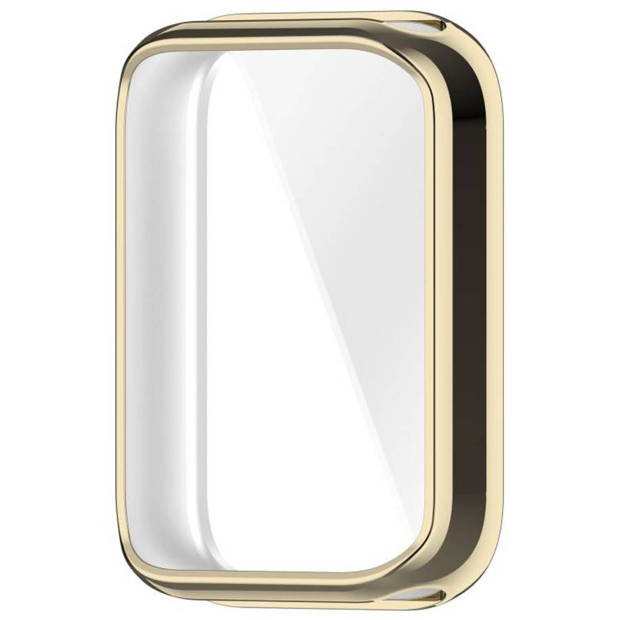 For Xiaomi Smart Band 10 Pro Ceramic Electroplated TPU Full Coverage Watch Protective Case(Gold)