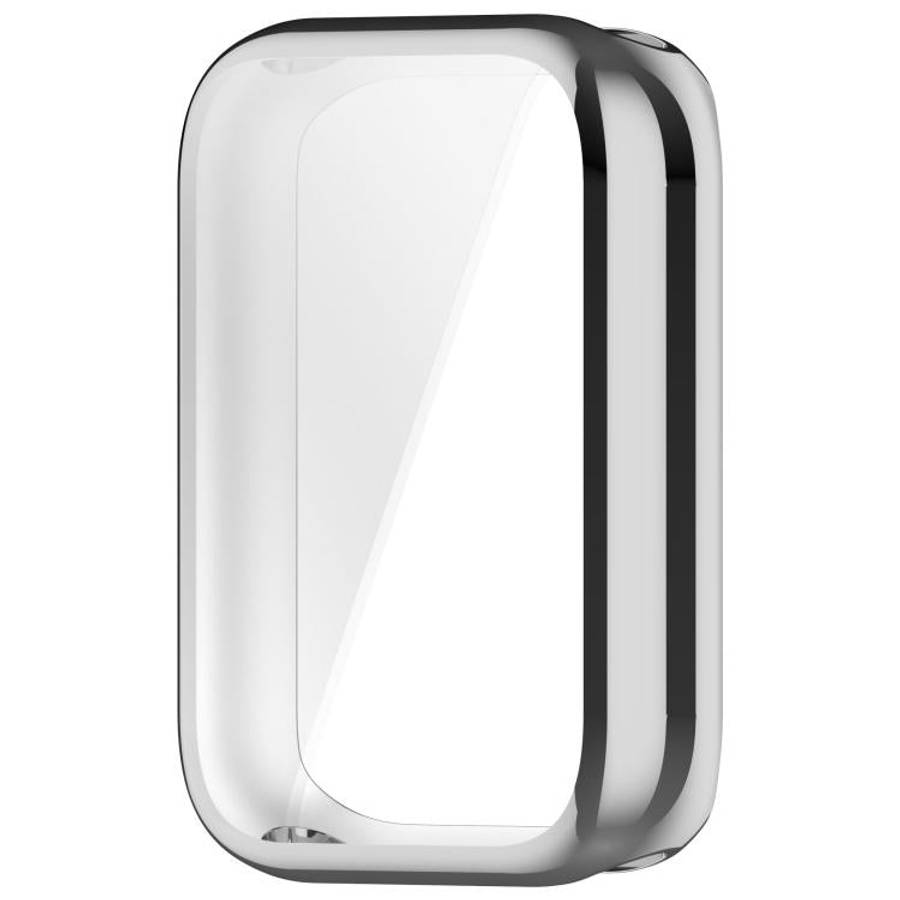 For Xiaomi Smart Band 10 Pro Ceramic Electroplated TPU Full Coverage Watch Protective Case(Silver)
