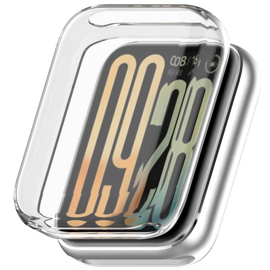 For Xiaomi Smart Band 10 Pro Ceramic Electroplated TPU Full Coverage Watch Protective Case(Transp...