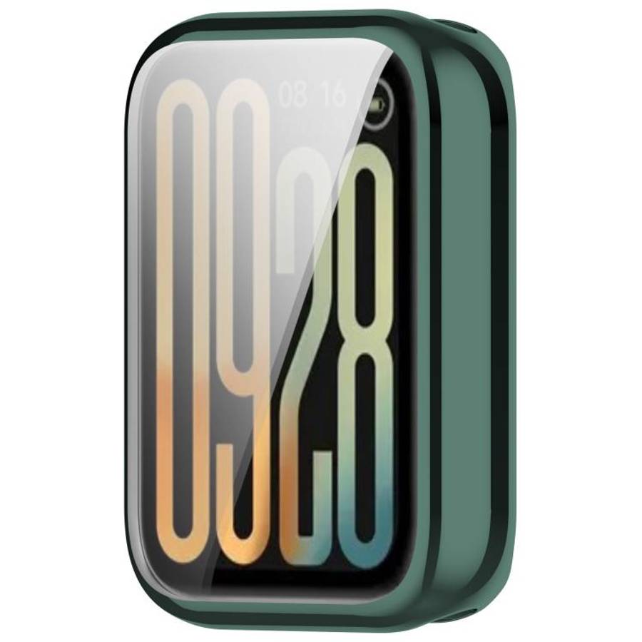 For Xiaomi Smart Band 10 Pro Ceramic Electroplated TPU Full Coverage Watch Protective Case(Green)