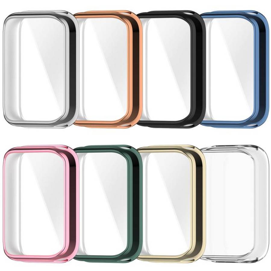 For Xiaomi Smart Band 10 Pro Ceramic Electroplated TPU Full Coverage Watch Protective Case(Pink)