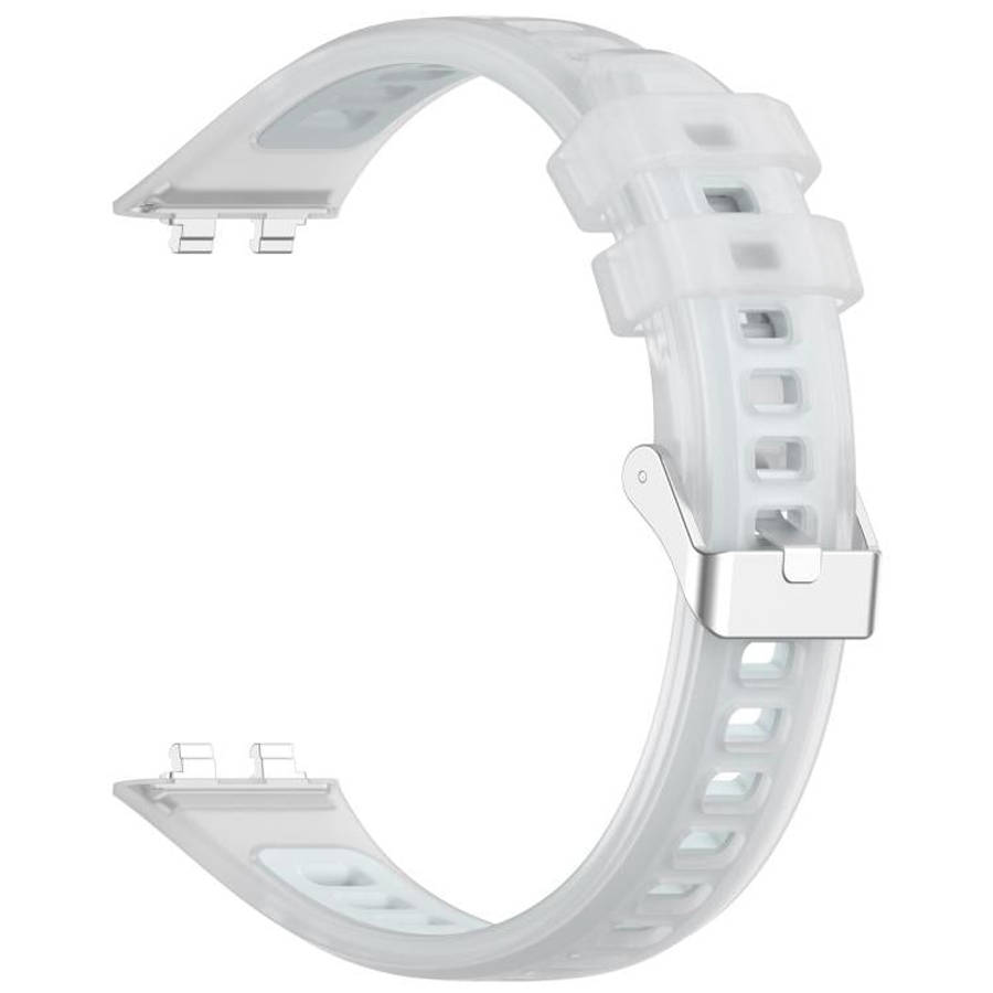 For Huawei Band 11 / Band 11 Pro Translucent Jelly Silicone Watch Band(White)