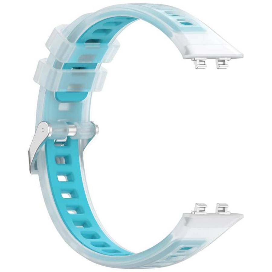 For Huawei Band 11 / Band 11 Pro Translucent Jelly Silicone Watch Band(Blue)