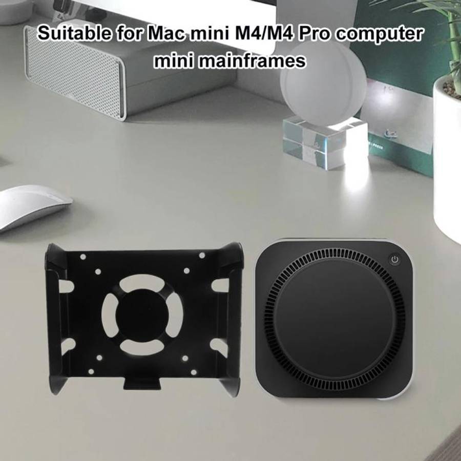 For Mac Mini M4/M4 Pro 2024 Smart Host Full Metal Wall Mount Rack