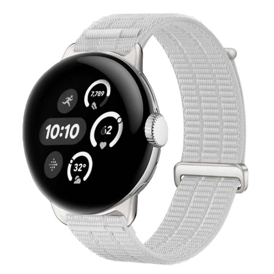 For Google Pixel Watch 4 / 3 45mm Double-Link Cloud-Feel Breathable Nylon Loop Metal Head Watch B...
